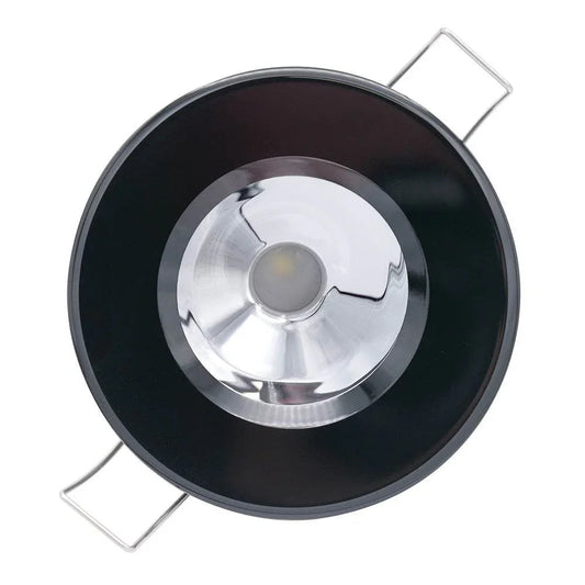 Lumitec Illusion Flush Mount LED Down Light - Warm White - Dimming - Black Housing - Chrome Reflector [117169] Lumitec
