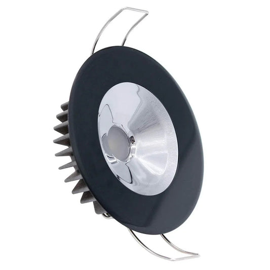 Lumitec Illusion Flush Mount LED Down Light - Warm White - Dimming - Black Housing - Chrome Reflector [117169] Lumitec