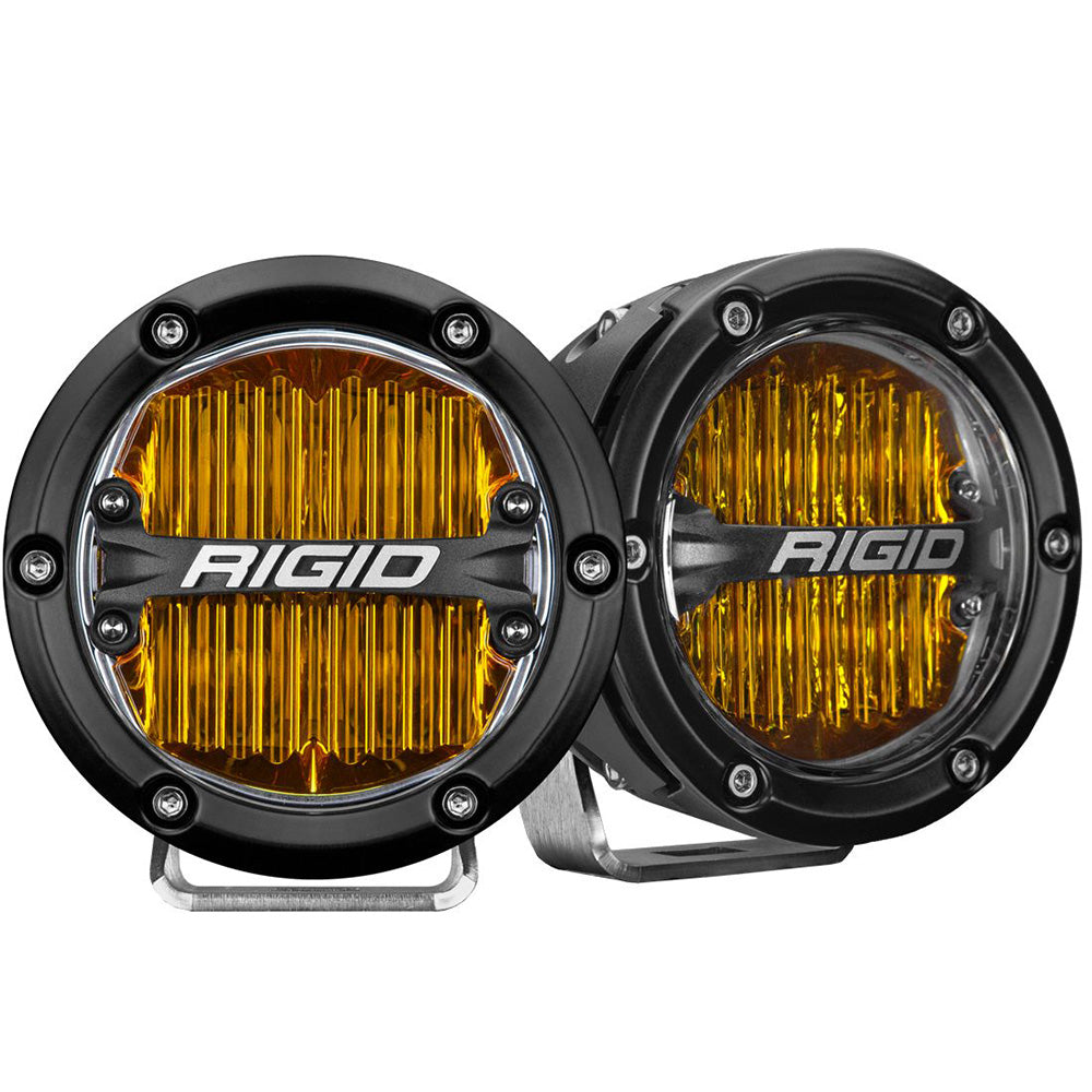 RIGID Industries 360-Series 4" LED SAE Fog Beam - Yellow - Set of 2 [36121] - Premium Lighting Besafe1st Shop now 