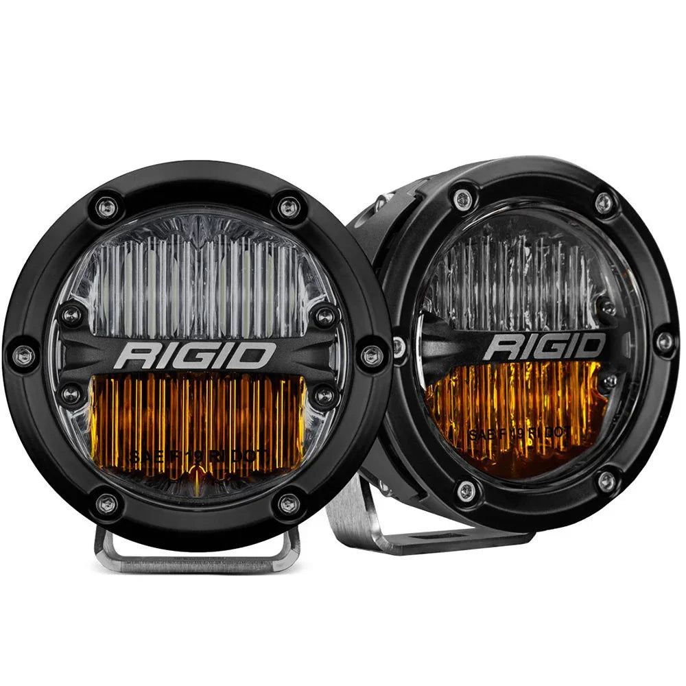 RIGID Industries 360-Series 4" LED SAE Fog Beam - Yellow/White - Set of 2 [36122] RIGID Industries