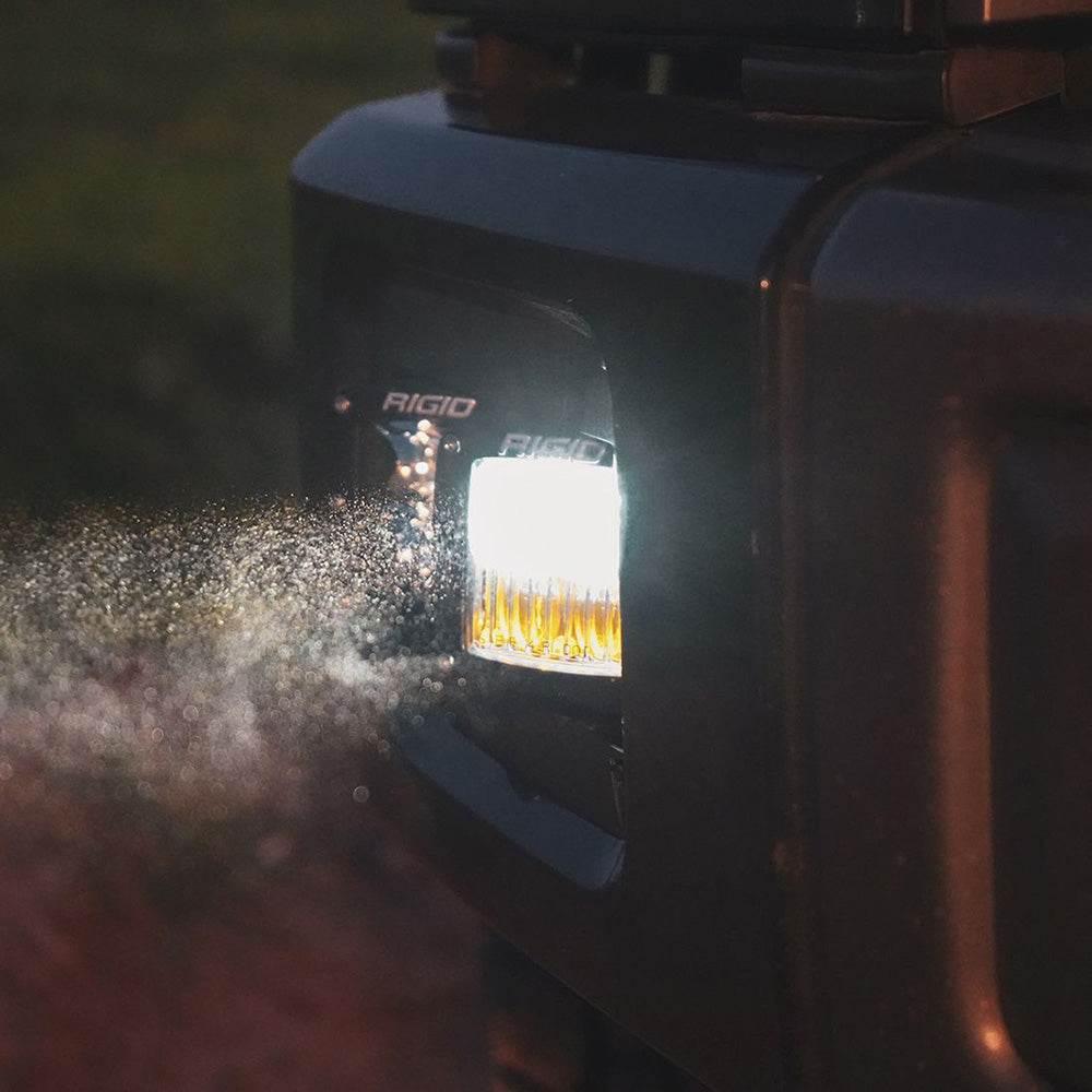 RIGID Industries D-Series LED SAE Fog Beam - Yellow/White - Set of 2 [50482] RIGID Industries