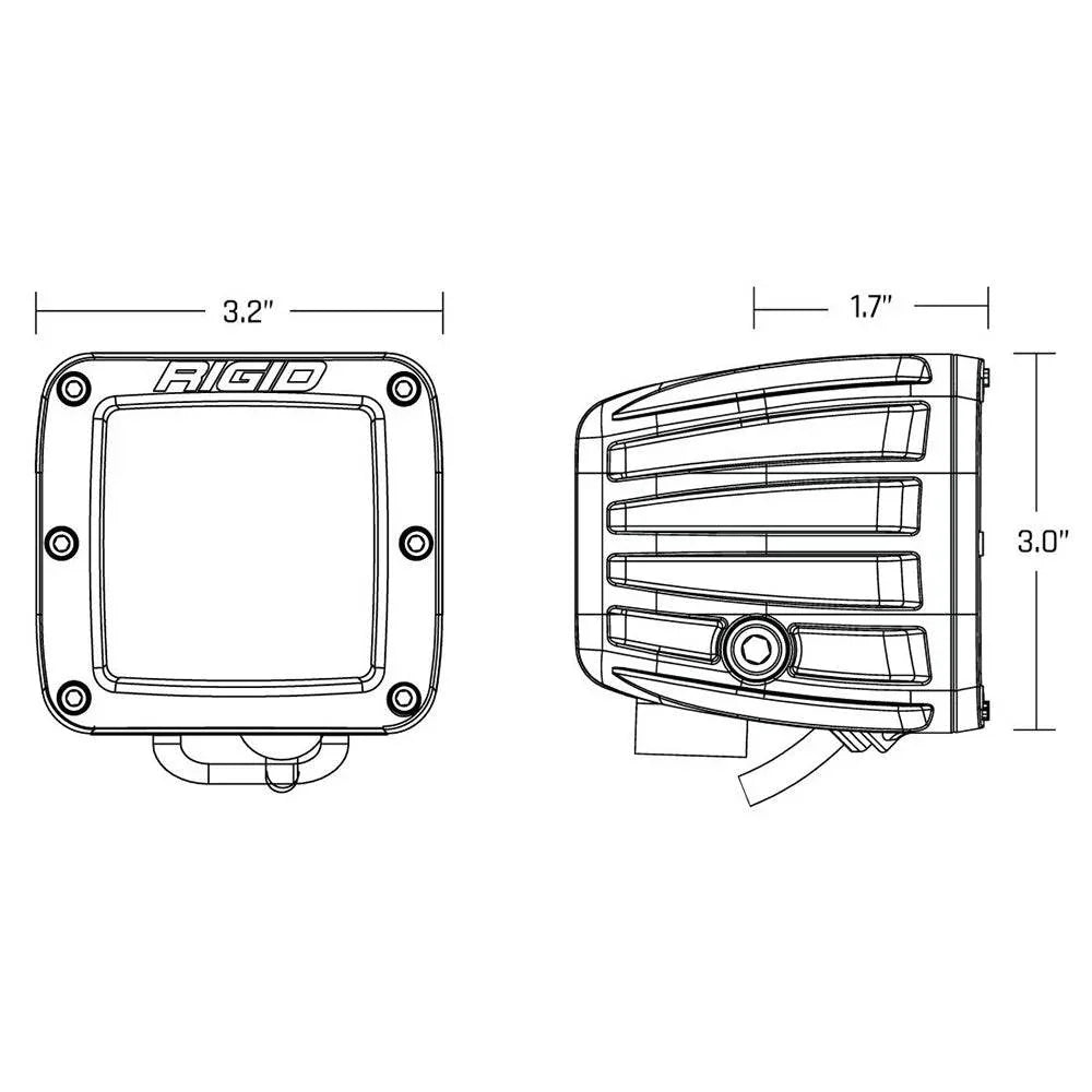 RIGID Industries D-Series LED SAE Fog Beam - Yellow/White - Set of 2 [50482] RIGID Industries