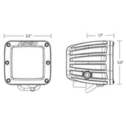 RIGID Industries D-Series LED SAE Fog Beam - Yellow/White - Set of 2 [50482] - Premium Lighting Besafe1st Shop now 