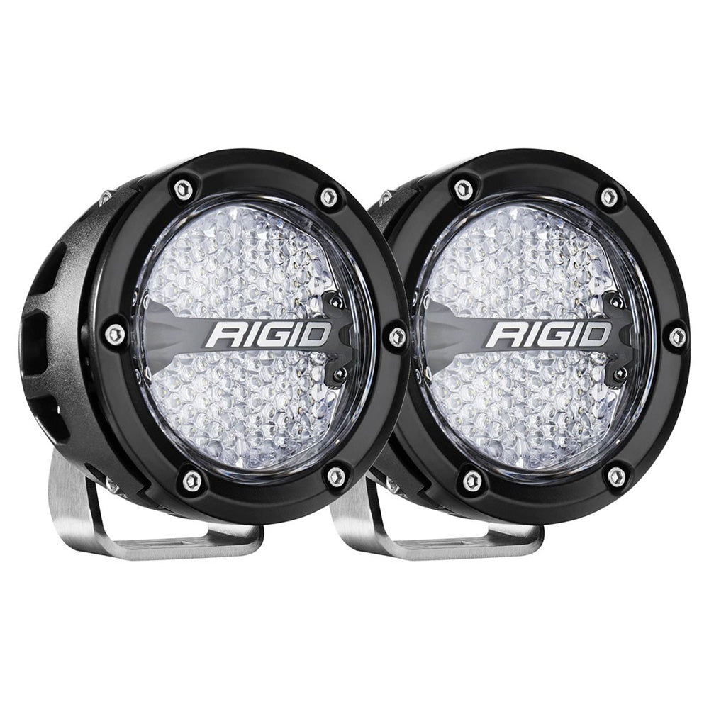 RIGID Industries 360-Series RGBW 4" Offroad Lamp Diffused Beam w/RGBW Backlight Pods - Set of 2 [36400] - Premium Lighting Besafe1st Shop now 