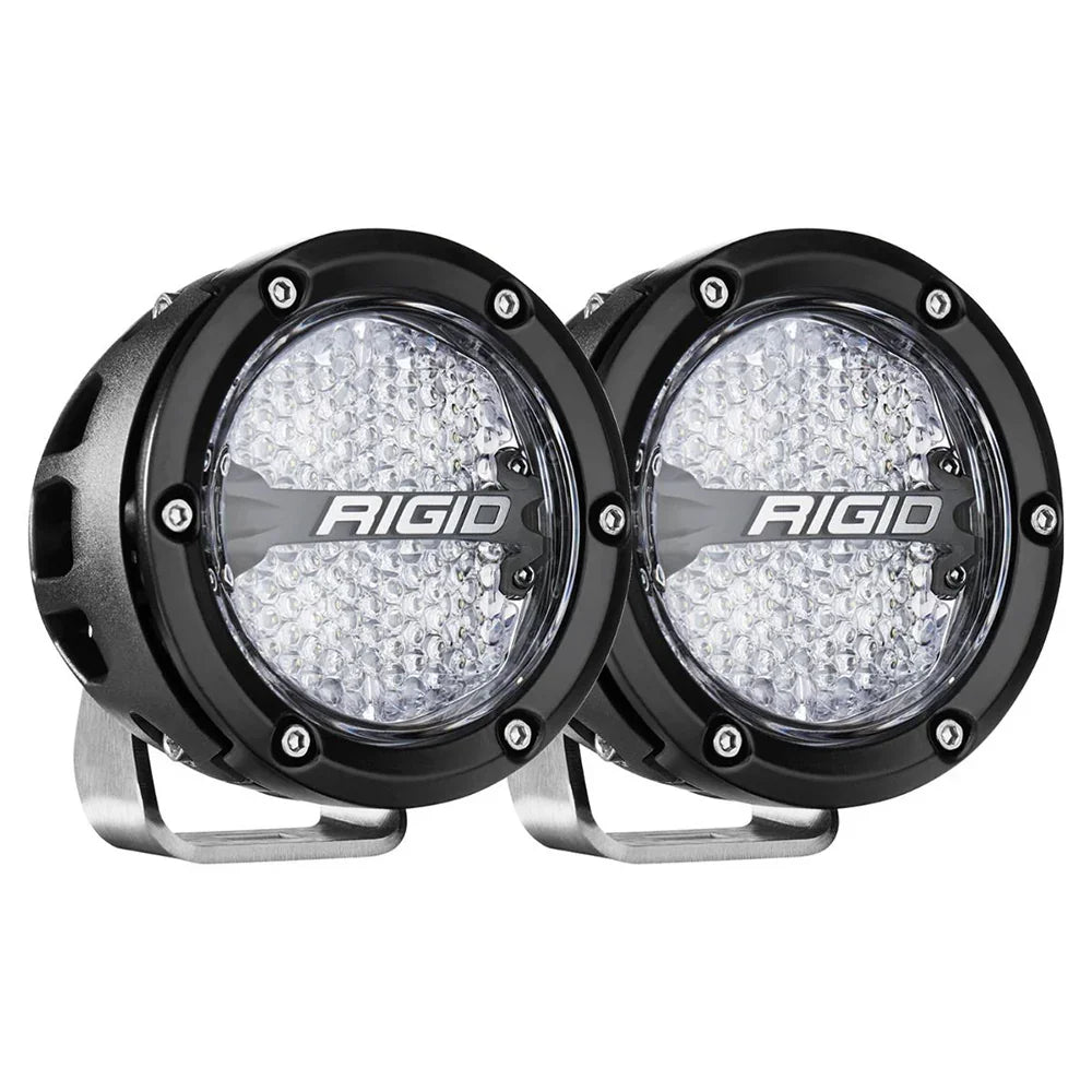 RIGID Industries 360-Series RGBW 4" Offroad Lamp Diffused Beam w/RGBW Backlight Pods - Set of 2 [36400] RIGID Industries