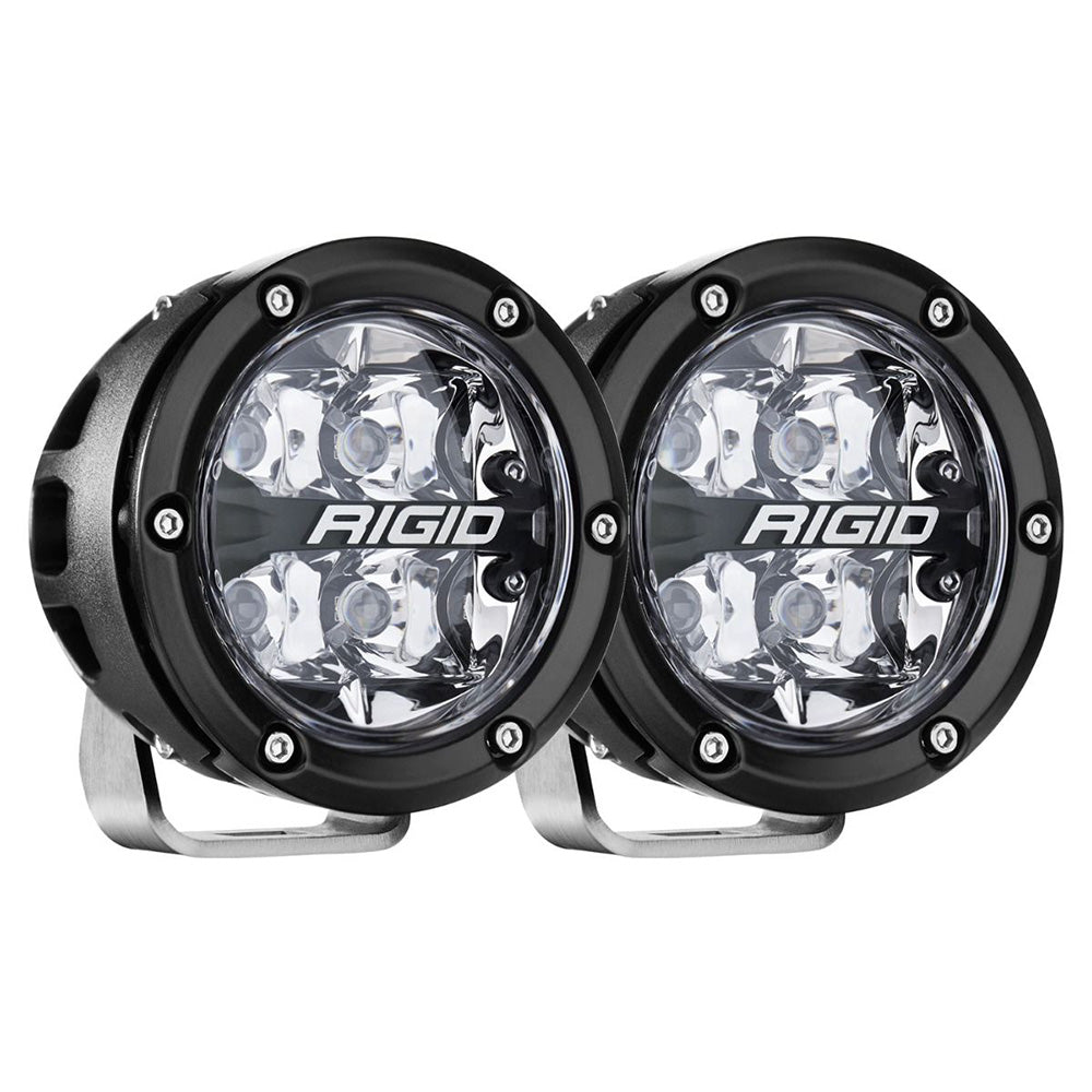 RIGID Industries 360-Series RGBW 4" Offroad Spot Beam w/RGBW Backlight Pods - Set of 2 [36402] - Besafe1st