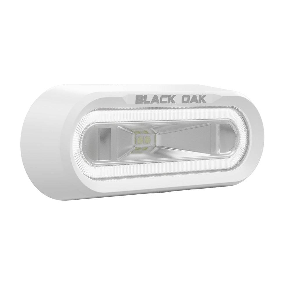 Black Oak Low Pro Off Road Spreader Light - Bracket Mount - White Housing - White LED [MLPS-W] - Besafe1st