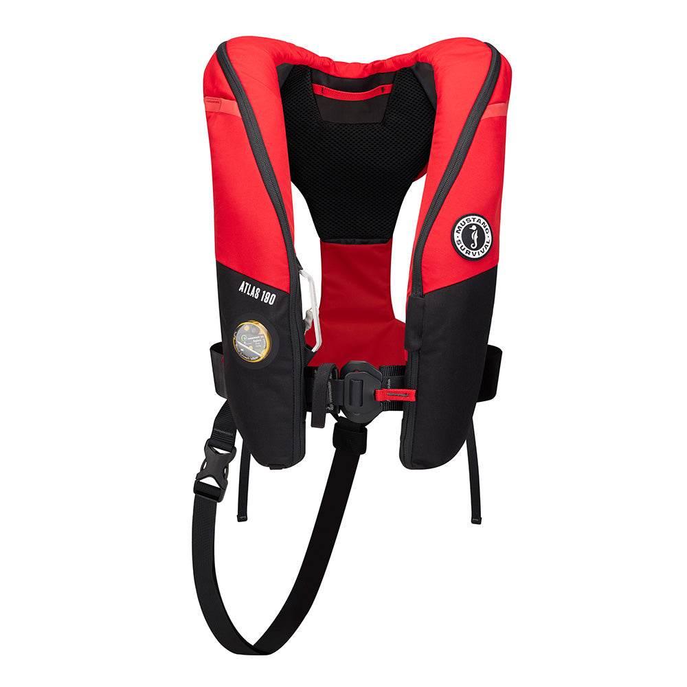 Mustang Atlas 190 DLX Open Ocean Inflatable PFD - Red/Black [MD3195E1-123-0] - Besafe1st
