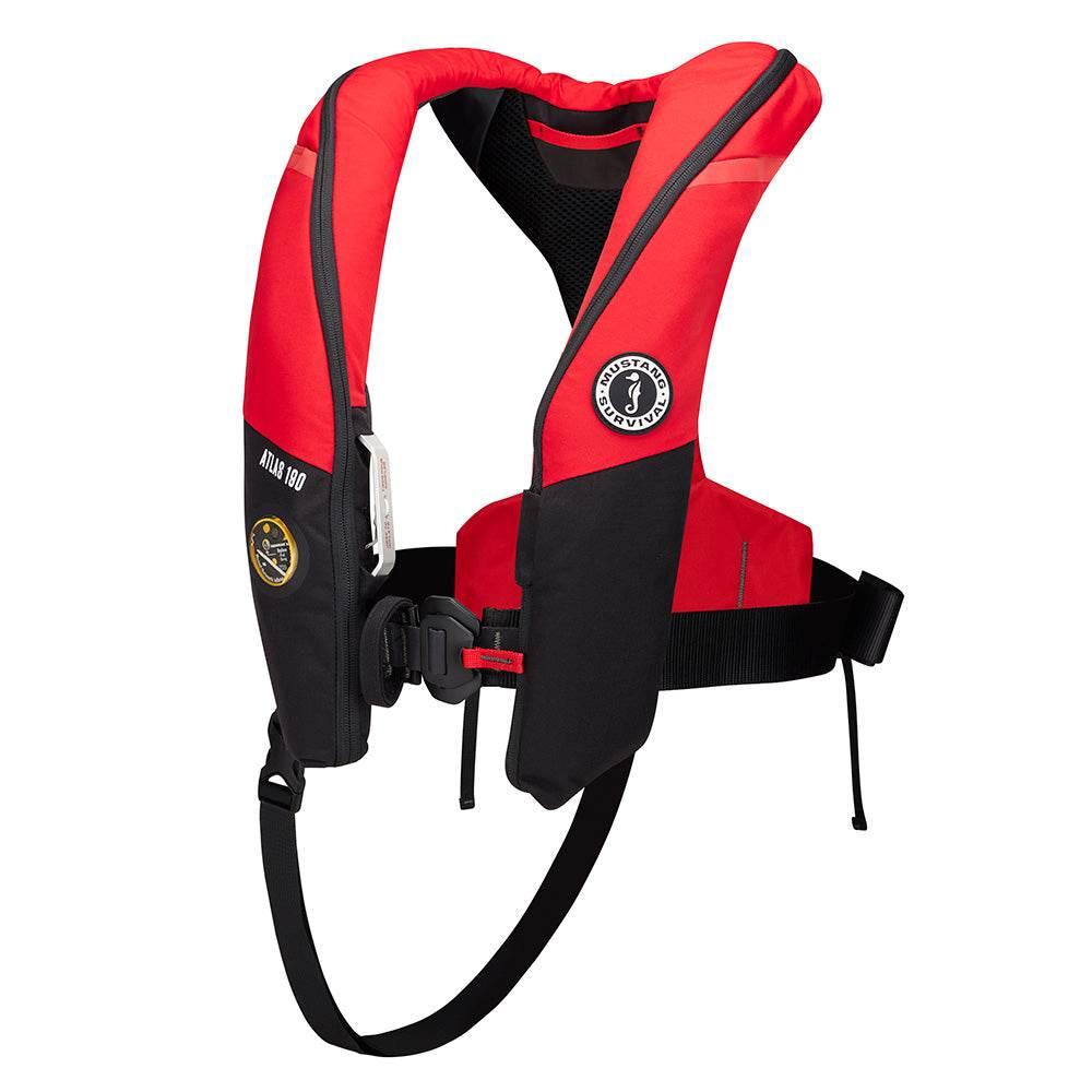 Mustang Atlas 190 DLX Open Ocean Inflatable PFD - Red/Black [MD3195E1-123-0] - Besafe1st