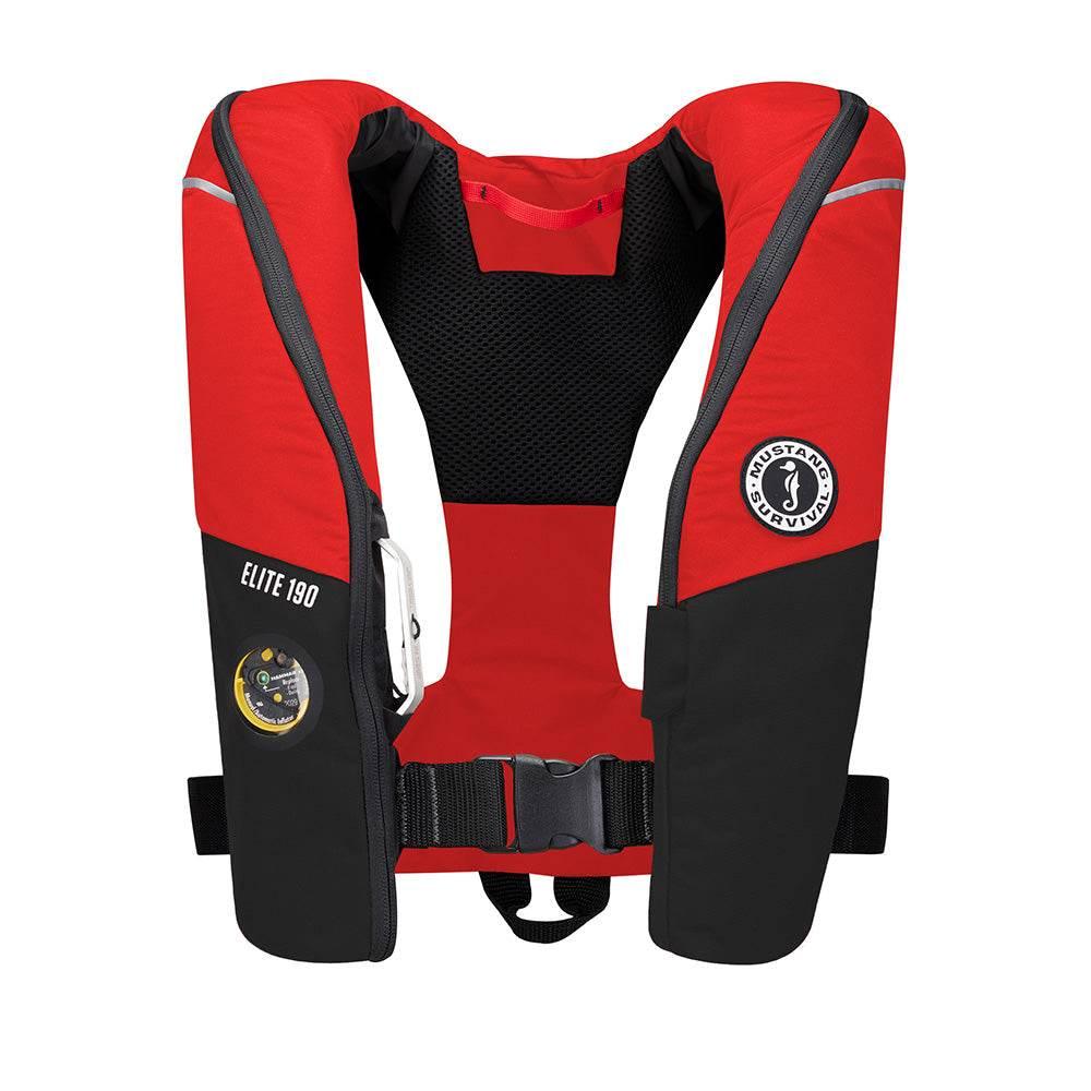 Mustang Elite 190 Offshore Inflatable PFD - Red/Black [MD3170-123-0] - Besafe1st