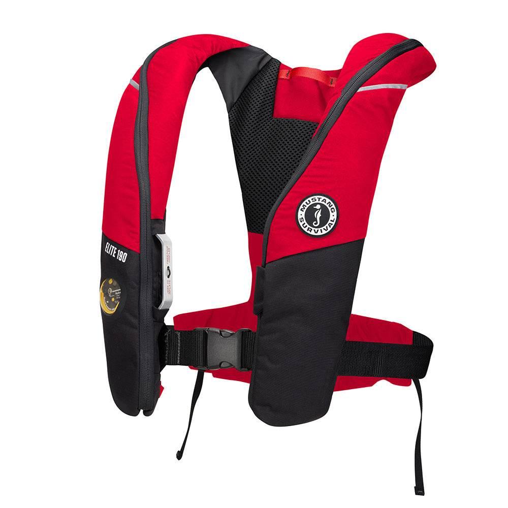 Mustang Elite 190 Offshore Inflatable PFD - Red/Black [MD3170-123-0] - Besafe1st