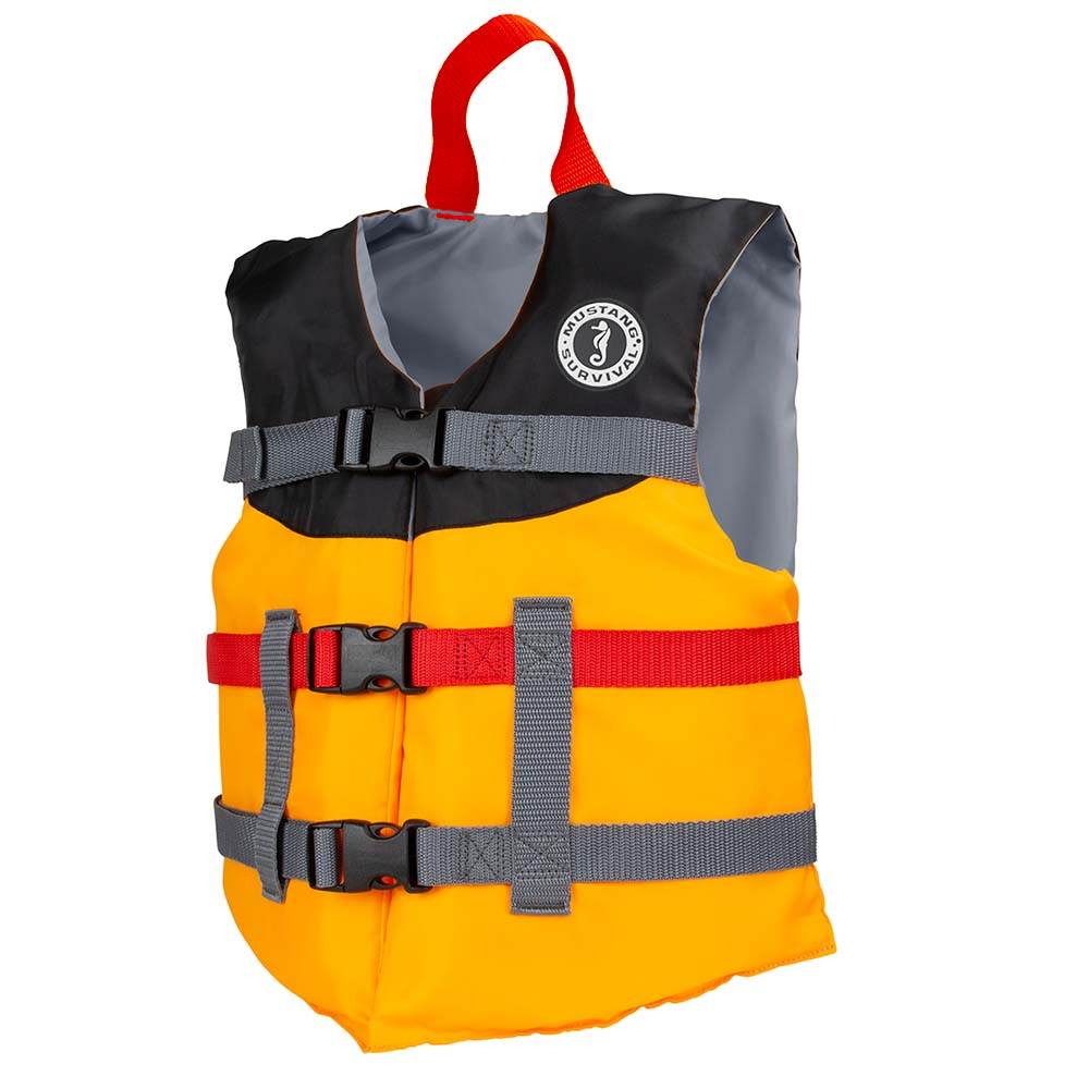 Mustang Youth Livery Foam Vest - Mango/Black [MV230002-203-0] - Besafe1st