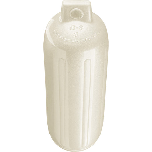 Polyform G-3 Twin Eye Fender 5.5" x 19" - Metallic White [G-3 METALLIC WHITE] - Besafe1st