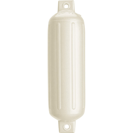 Polyform G-4 Twin Eye Fender 6.5" x 22" - Metallic White [G-4 METALLIC WHITE] - Besafe1st