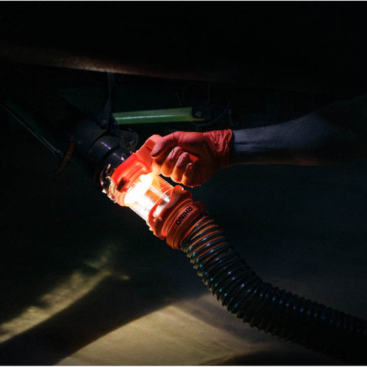 Camco Rhino RV Sewer Hose Extender PRO - 5 Sewer Hose Extension - Torque-Grip Handle w/Built-In LED Flashlight [39570] - Besafe1st