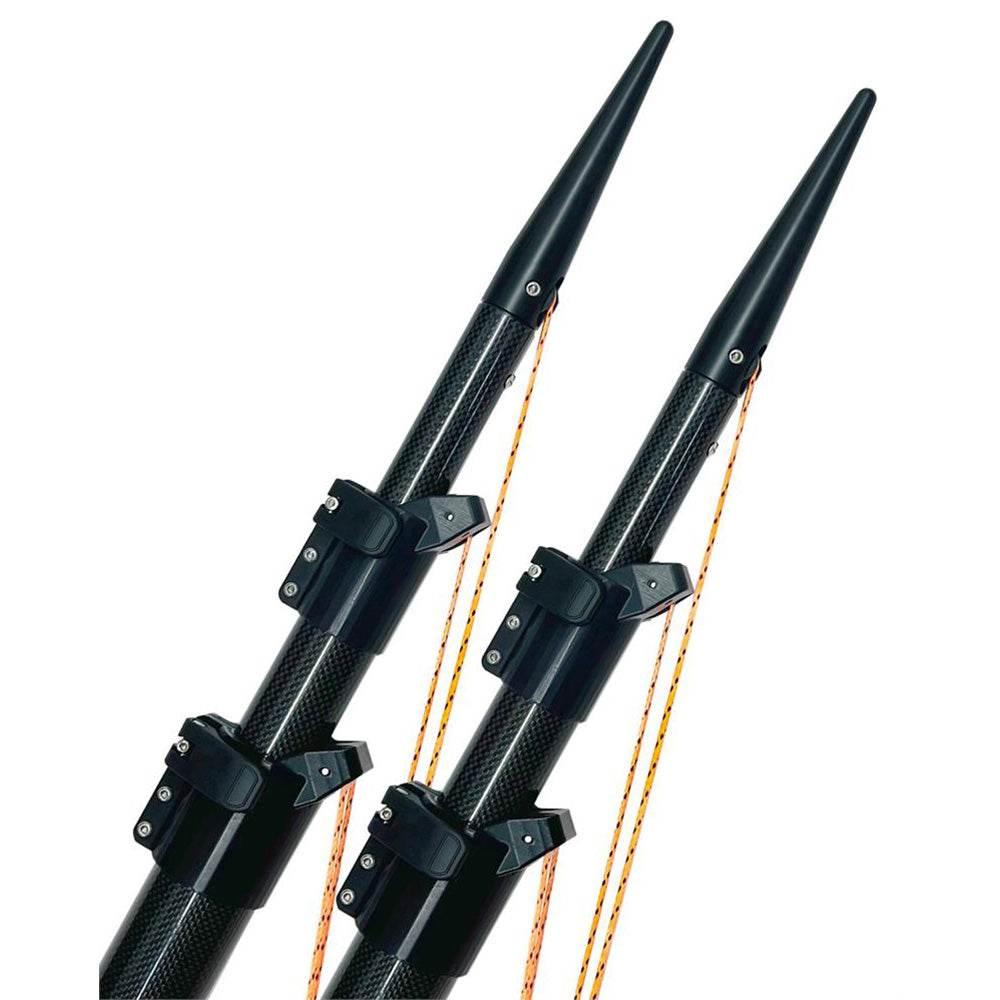 Lee's Ultima 20' Carbon Fiber Telescoping Outriggers Internally Rigged Self-Stowing Adj. Rigging [ULT3920] Lee's Tackle