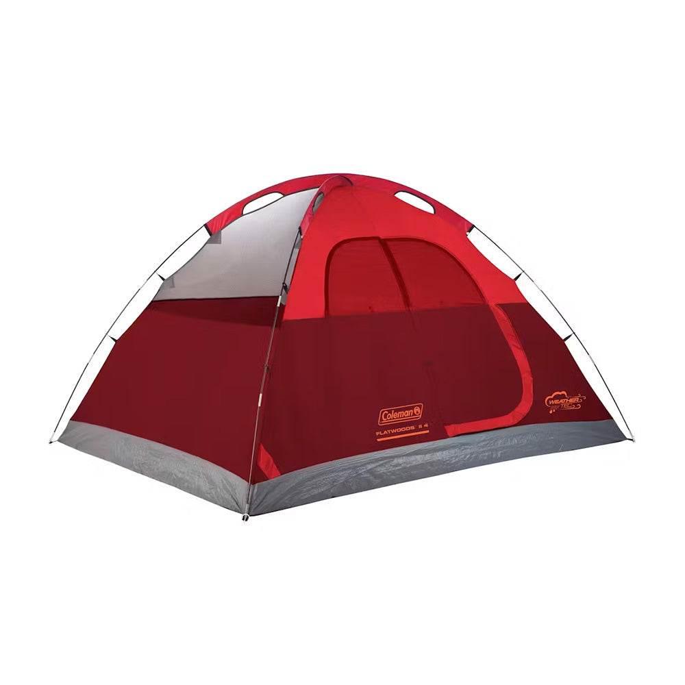 Coleman 4-Person Flatwoods II Lightweight Dome Camping Tent - Red [2207389] Coleman