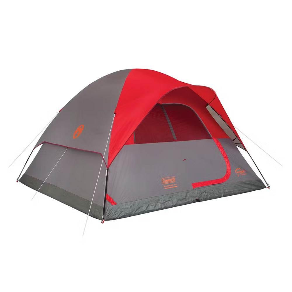 Coleman 6-Person Flatwoods II Lightweight Dome Camping Tent - Red [2207385] Coleman