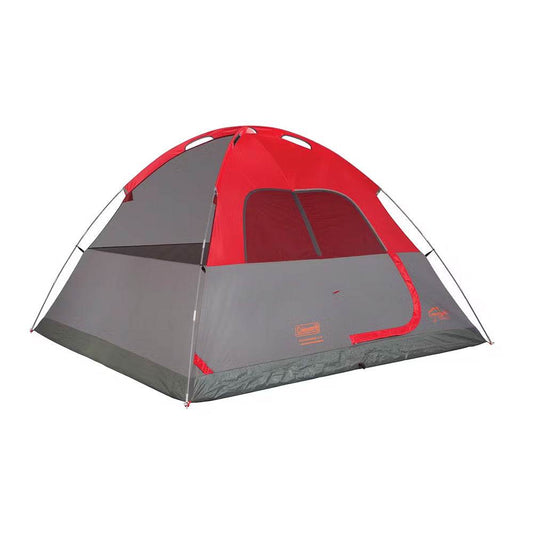 Coleman 6-Person Flatwoods II Lightweight Dome Camping Tent - Red [2207385] - Besafe1st