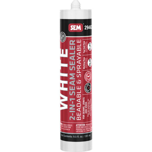 SEM 2-IN-1 Seam Sealer - 9.5oz Tube - White [29462] - Besafe1st