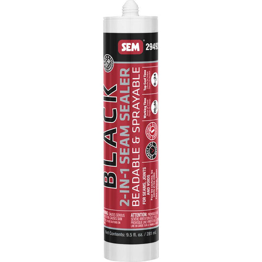 SEM 2-IN-1 Seam Sealer - 9.5oz Tube - Black [29492] - Besafe1st
