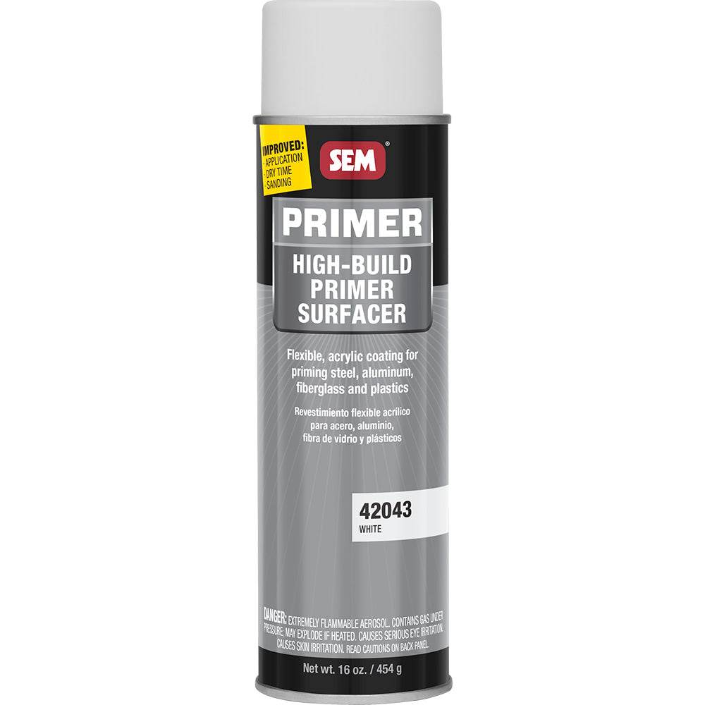 SEM High-Build Primer Surfacer - 20oz Aerosol Can - White [42043] - Besafe1st