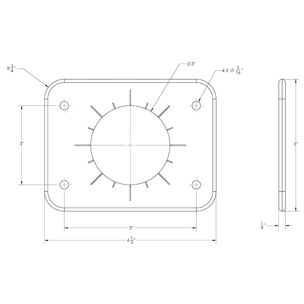 TACO Grand Slam 300 Universal Backing Plate f/GS-300  GS-390 - Pair [BP-0300BSY-1] TACO Marine
