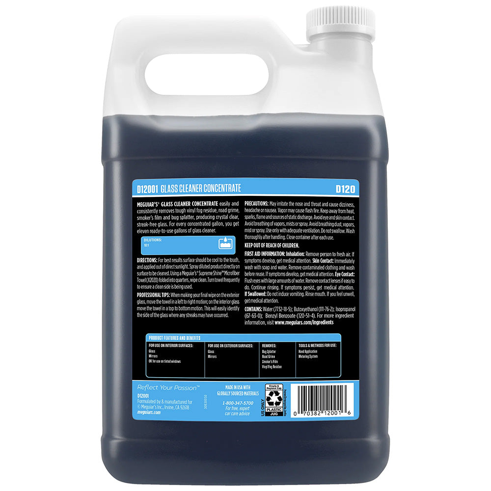 Meguiar's Glass Cleaner Concentrate - 1 Gallon [D12001] - Besafe1st