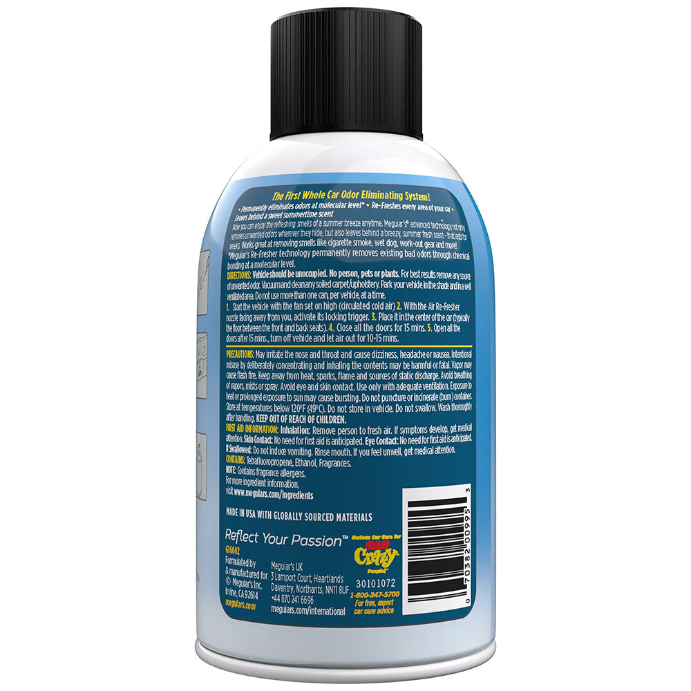 Meguiar's Whole Car Air Refresher Odor Eliminator - Summer Breeze Scent [G16602] - Besafe1st