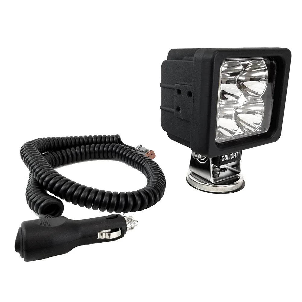 Golight GXL LED Work Light Series Portable Spot Light Magnetic Mount w/No Remote - 12V - Black [40245] Golight