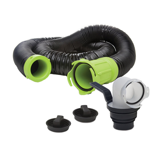 Thetford Titan Premium 15' Sewer Hose Kit w/Universal Bayonet Connection 5-in-1 Sewer Adapter w/Handle [17853] - Besafe1st