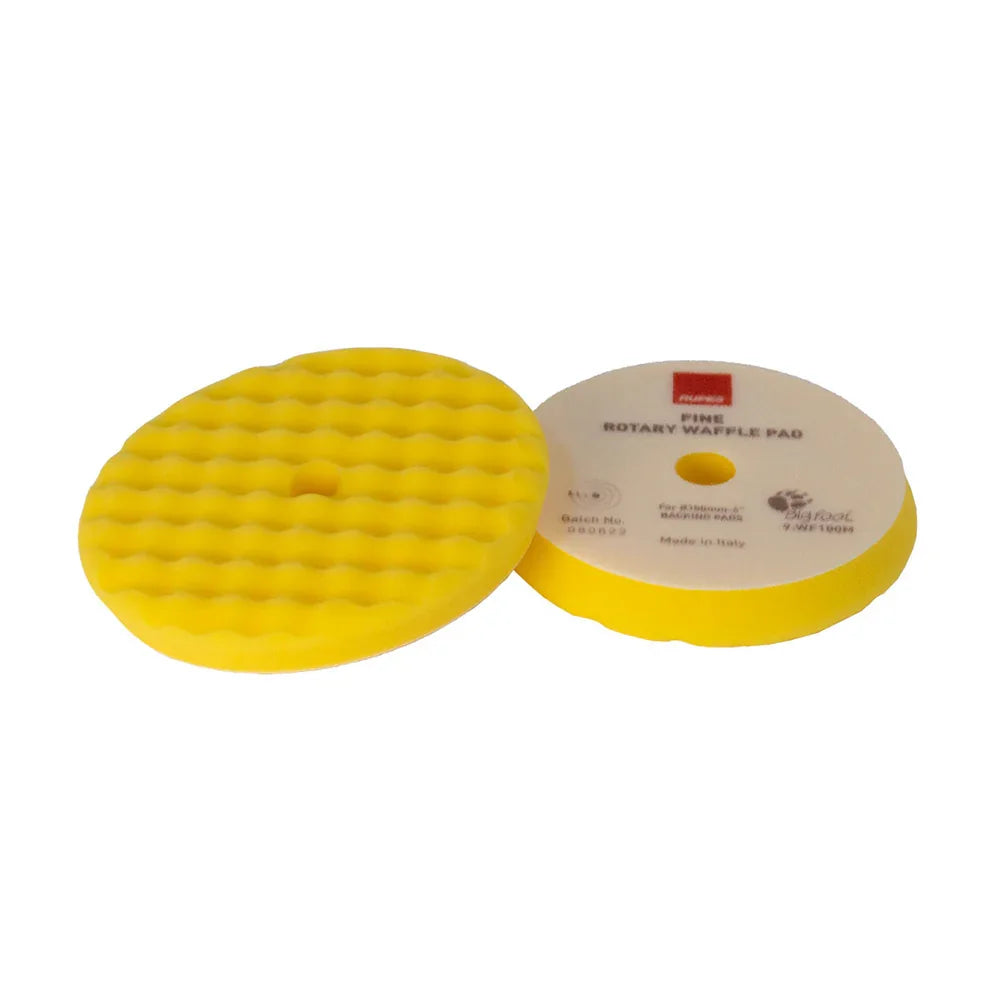 RUPES Velcro Waffle Fine Polishing Pad f/Rotary Polishers 180mm - Yellow [9.WF180M] RUPES