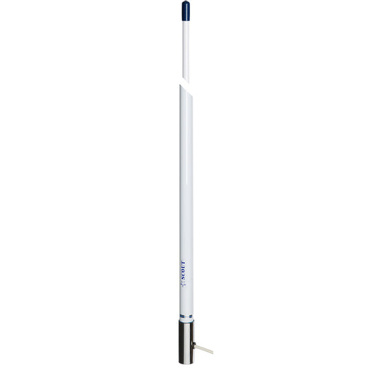Scout 8' White VHF Antenna 6dB Stainless Steel Ferrule w/5M RG-58 Coax Includes PL-259 KS-42 [PF AN NVHF00007T]