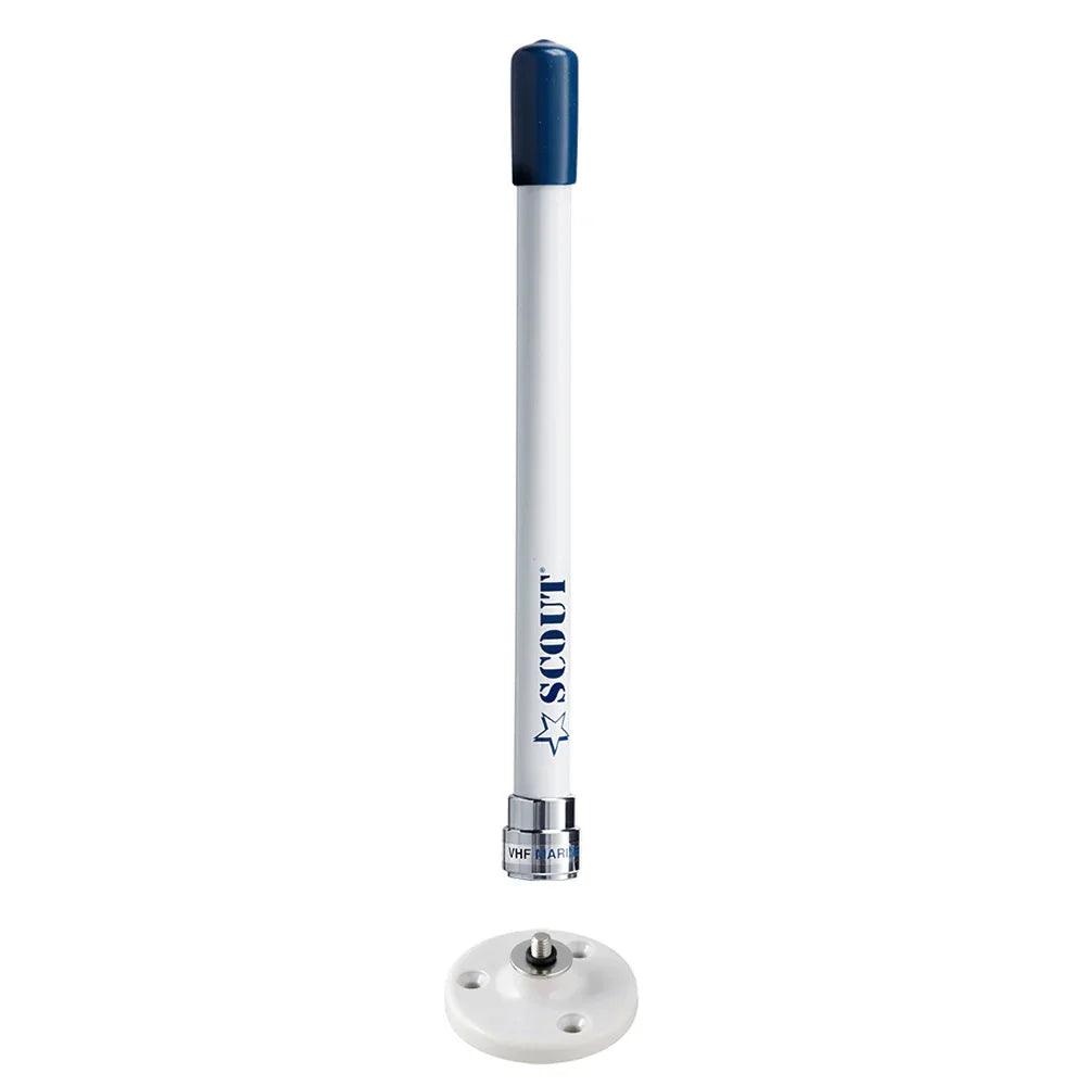 Scout 9" Stubby White VHF Antenna w/Quick Mount Includes 5M RG-58, Mount  Integrated Connector KS-10 [PF AN NVHF00025] Scout