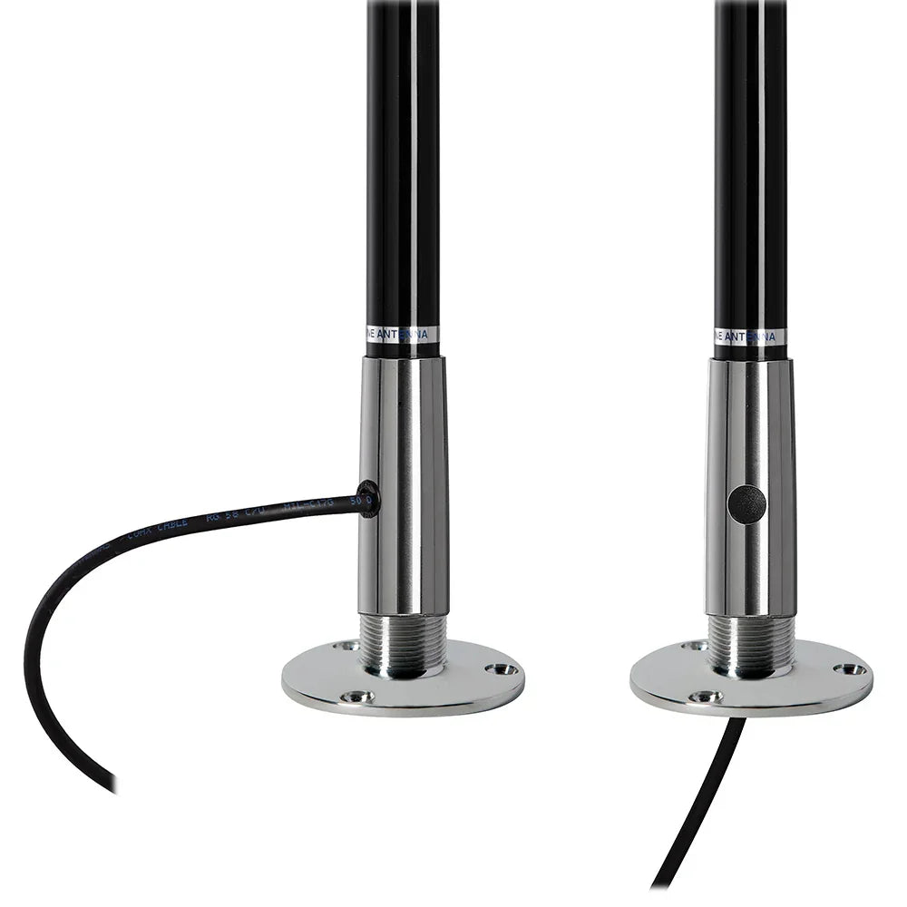 Scout Titan Series 4' Black VHF Antenna 3dB Stainless Steel Ferule w/5M RG-58 Includes PL-259 [PF AN NVHF00045T] Scout