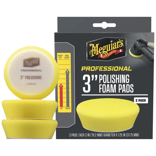 Meguiar's Professional 3" Polishing Foam Pads *3-Pack [M3PFP3] Meguiar's