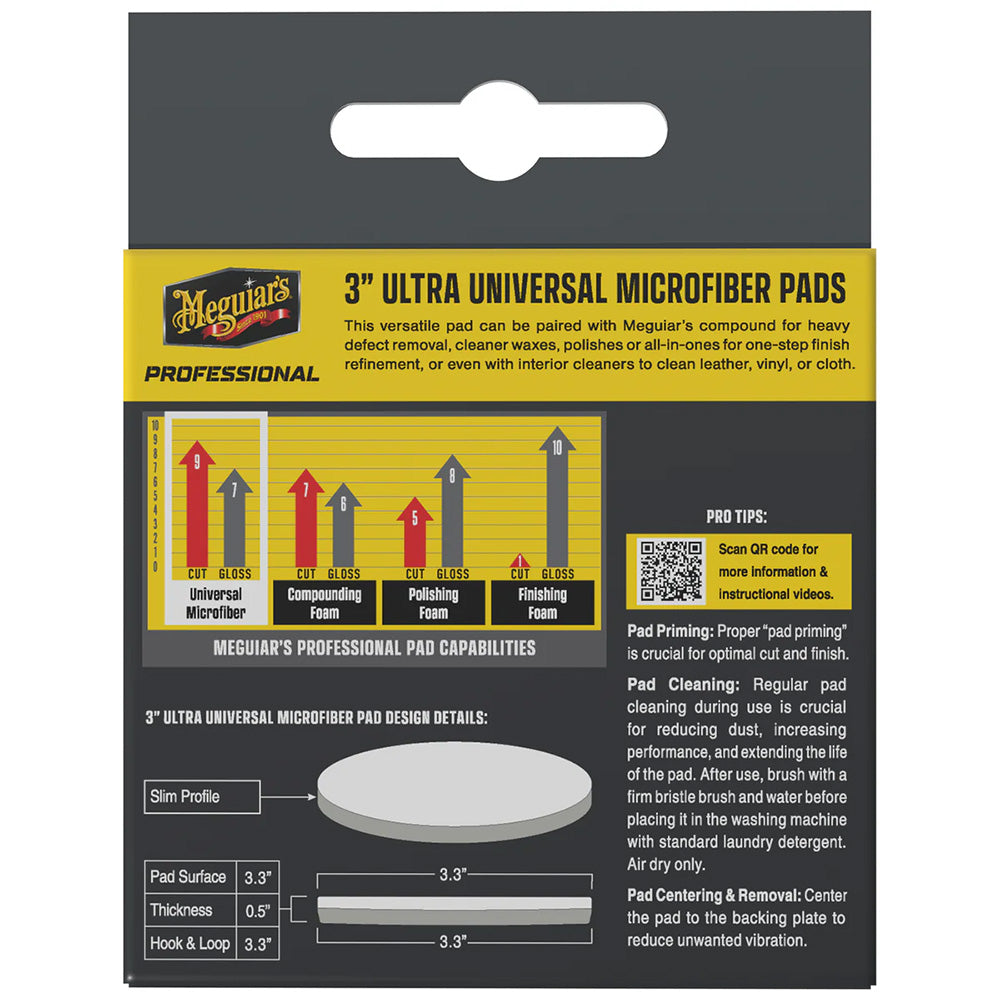 Meguiar's Professional 3" Ultra Universal Microfiber Pads *3-Pack [M3MFP3] Meguiar's