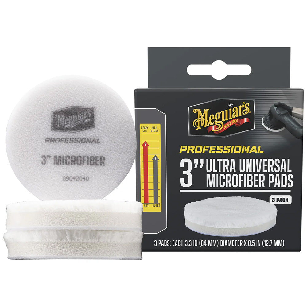 Meguiar's Professional 3" Ultra Universal Microfiber Pads *3-Pack [M3MFP3] Meguiar's