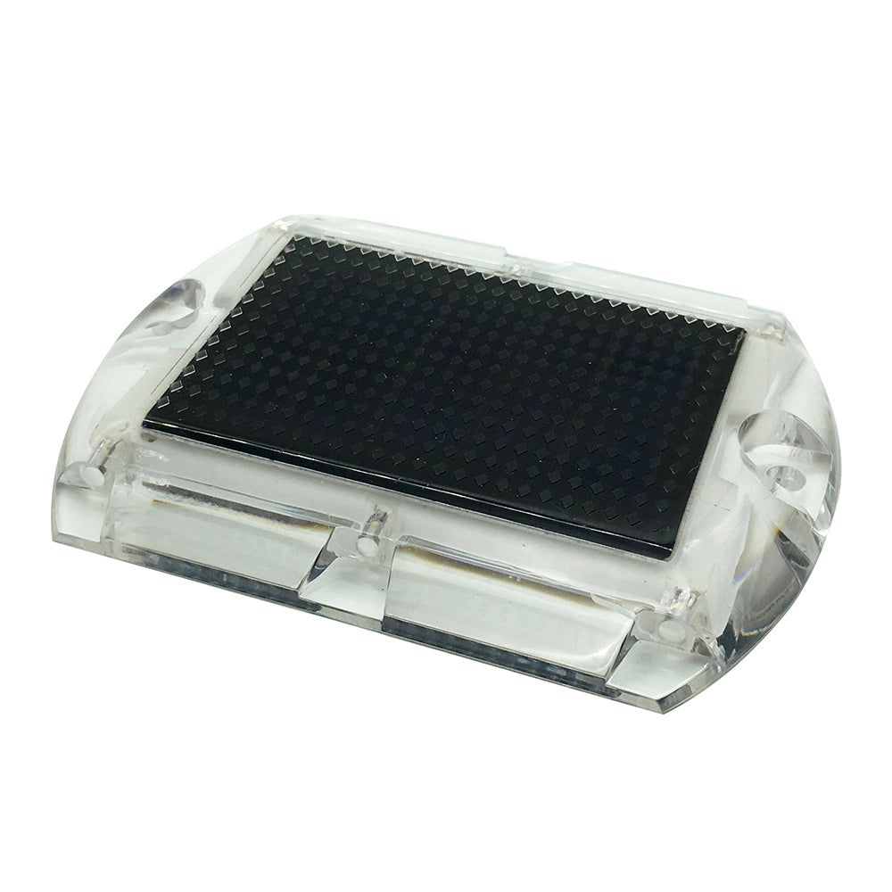 Hydro Glow 3.5" x 4.5" Rectangular LED Ultra Thin Solar Pathway Dock Light 2000K - Amber [S1A] Hydro Glow