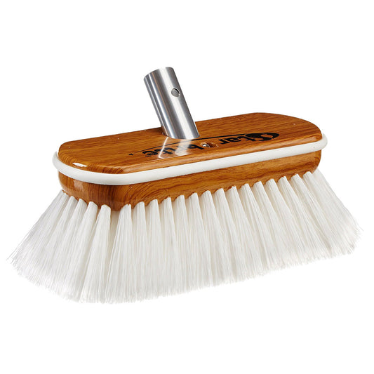 Star brite Extend-A-Brush Premium White Stiff Bristle Wash Synthetic Wood Block Brush - 8" [40172] Star brite