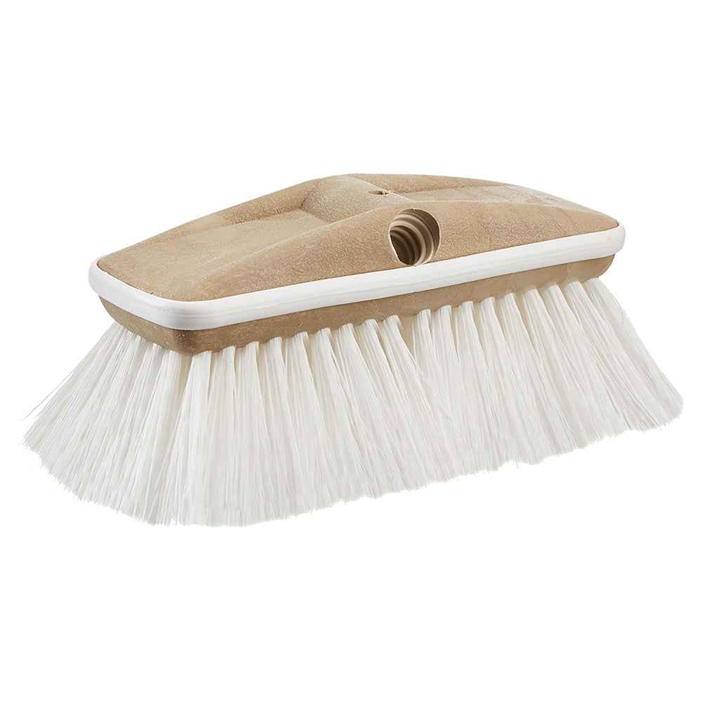 Star brite Deluxe White Stiff Heavy Duty 8" Brush Head w/Bumper - Dual Connection [40163] Star brite