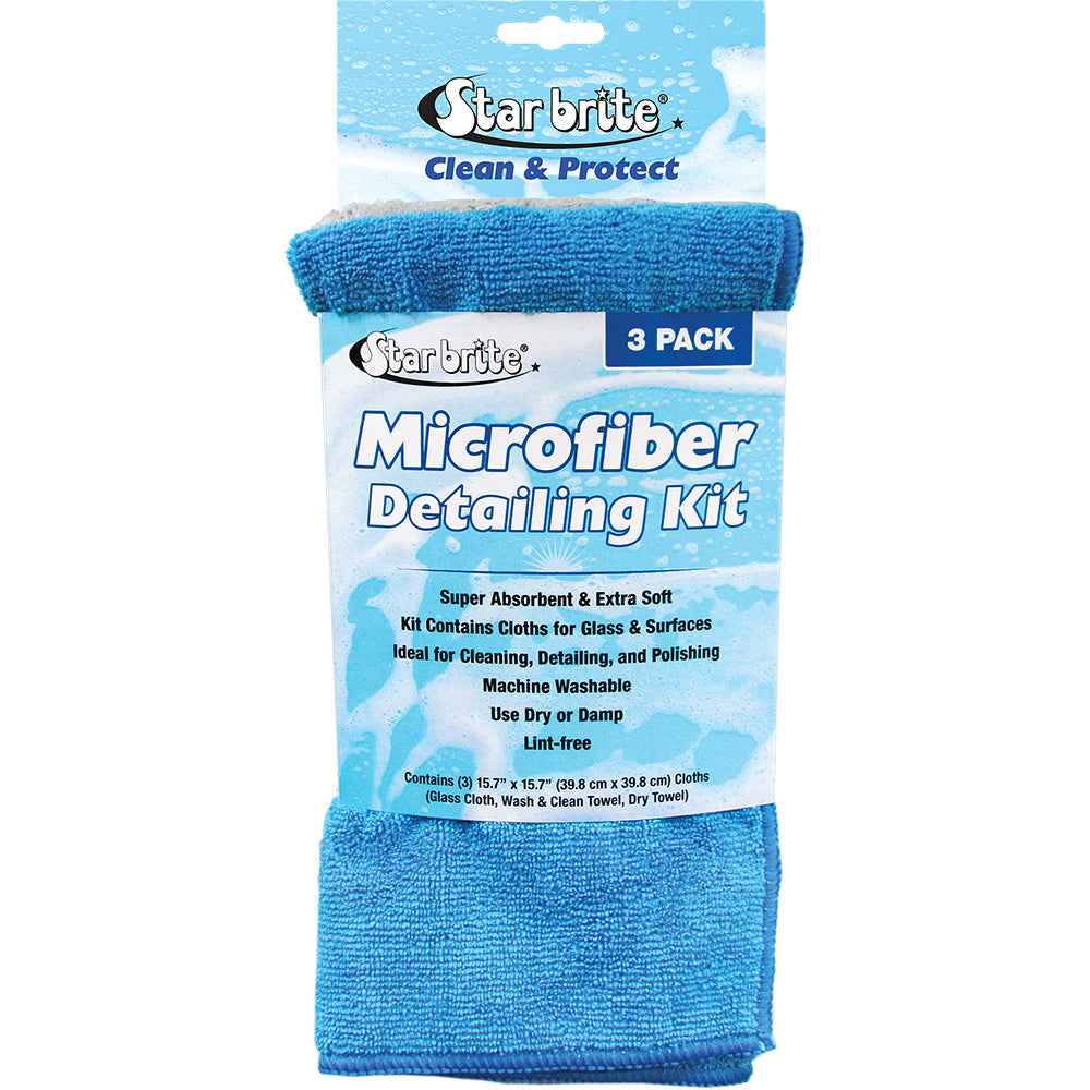 Star brite Microfiber Detailing Kit - Ultimate Cleaning Solution *3-Pack [40079] Star brite