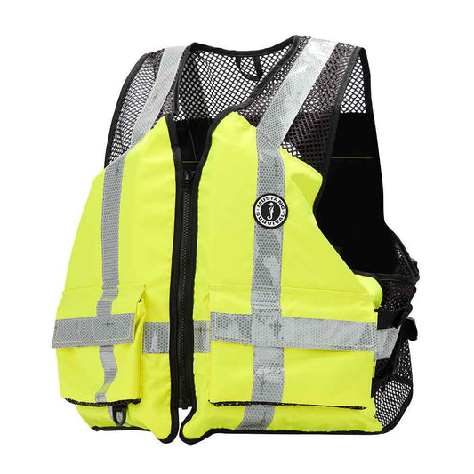 Mustang Industrial Mesh Vest - Hi-Vis Fluorescent Yellow Green - XXL/3XXL [MV1254T3-239-XXL/XXXL-279] Mustang Survival