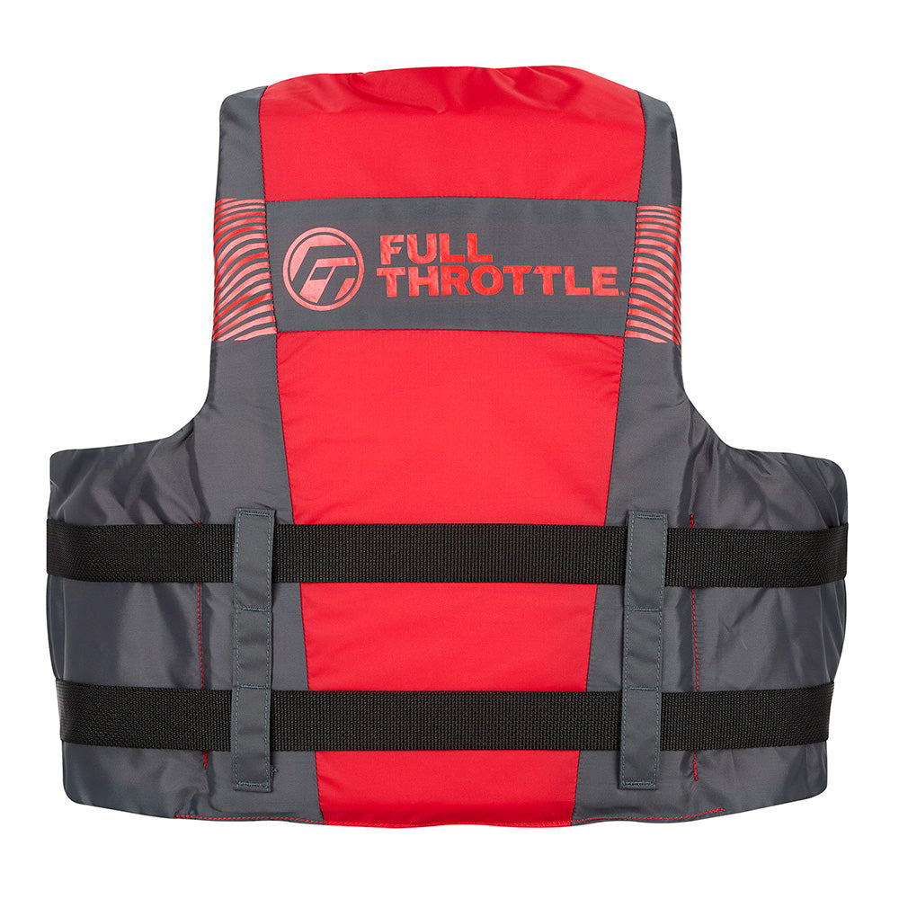 Full Throttle Adult Nylon Life Jacket - 2X/4X - Black/Red [112200-100-080-26] Full Throttle