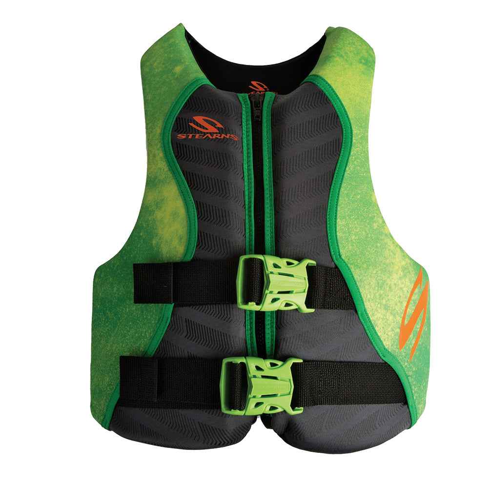 Stearns Youth Hydroprene Life Vest - Type III - Green - 50-90lbs [2000037956] Stearns