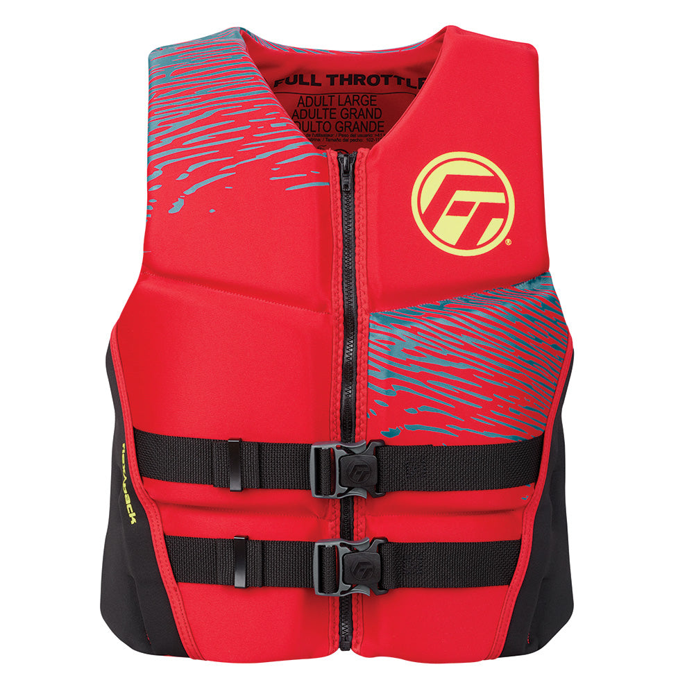 Full Throttle Men's Rapid-Dry Flex-Back Life Jacket - XL - Red/Black [142500-100-050-26] Full Throttle