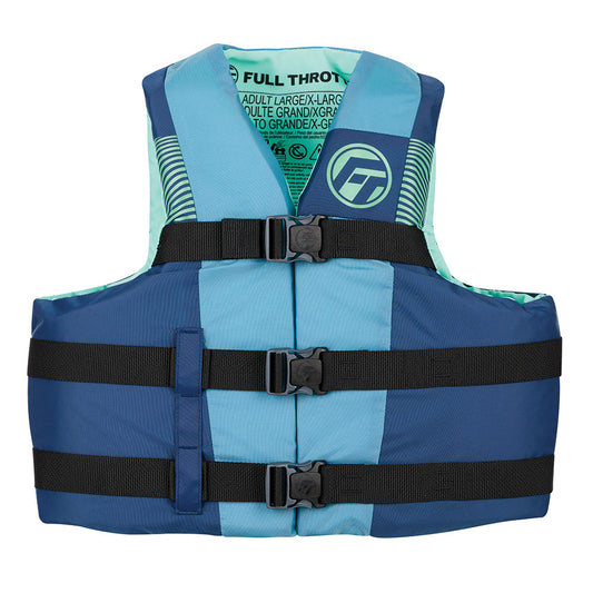 Full Throttle Adult Nylon Life Jacket - L/XL - Blue [112200-500-050-26] Full Throttle