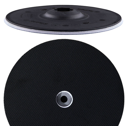 RUPES PrecisionPro Backing Plate 150mm/6" with Velcro, featuring an M8 bolt shroud and lubricant for polishing applications.