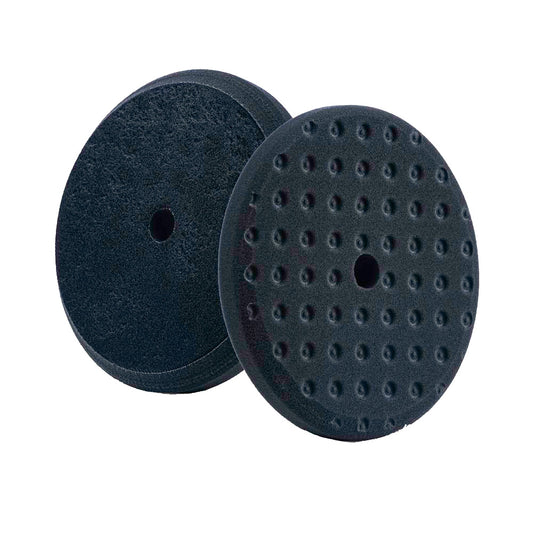 Lake Country Black Foam Finishing Pad with CCS Technology, 8" x 1.25", featuring a textured surface for efficient polishing.