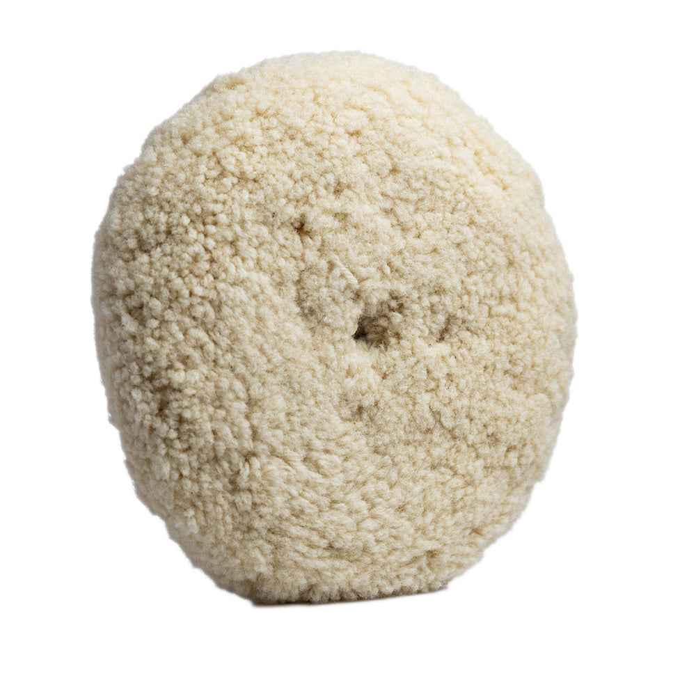 Lake Country White Twisted 100% Wool Pad 8" x 1.5" Quick Disconnect [35-222-QD-LC]